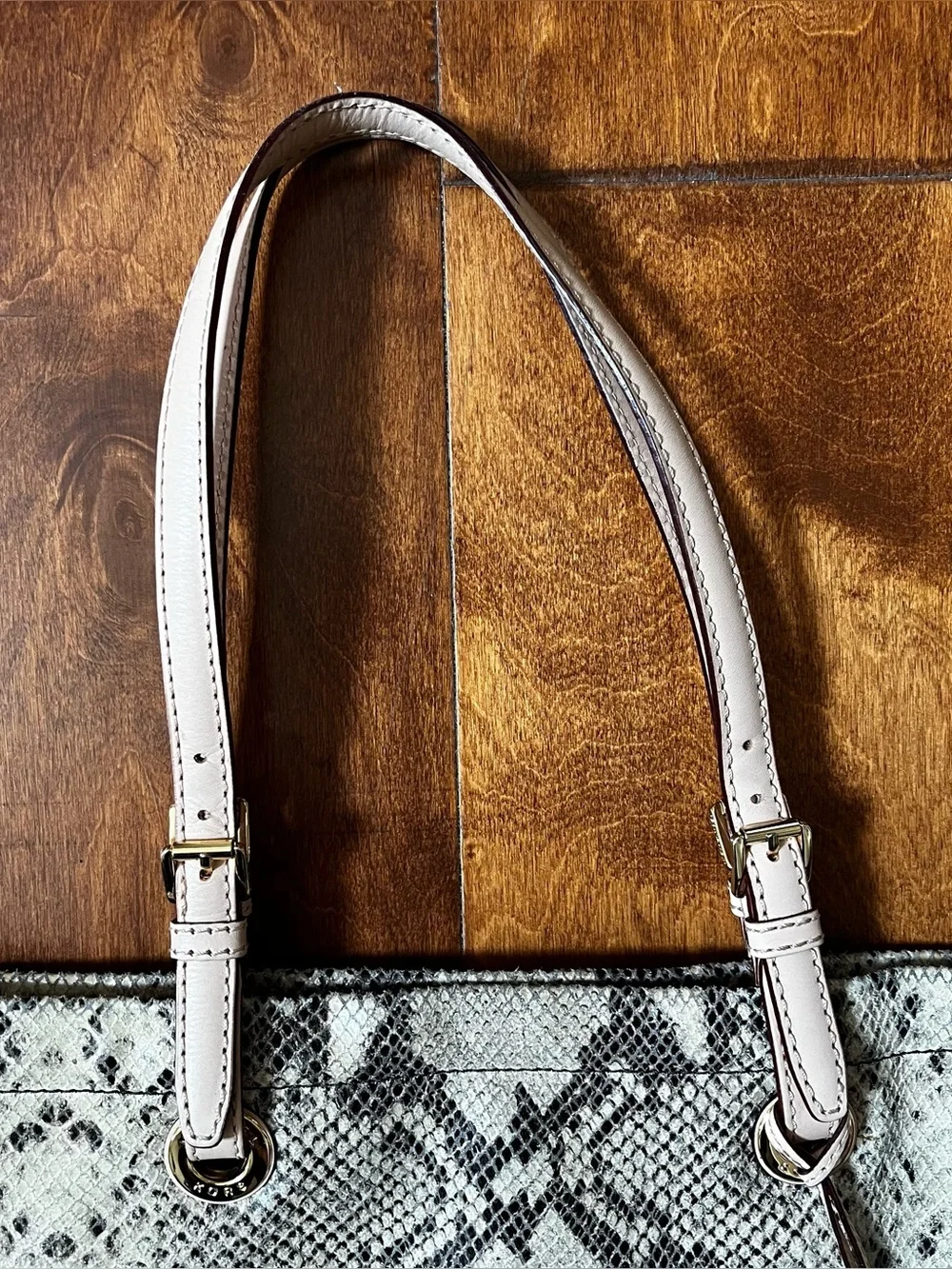 Michael Kors Large Python Embossed Leather Satchel Tote Bag Purse Shopper